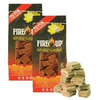 Fire-up Barbecue aanmaakblokjes - 144x - bruin - reukloos - niet giftig - BBQ