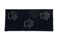 Dirty dog droogmat loper - hond - zwart - 152x76 cm