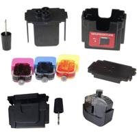 Inktmedia® - Inkt navulset refill kit geschikt HP 302XL F6U68AE zwart & HP 302XL F6U67AE kleur - thumbnail