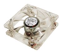 LogiLink FAN104 PC-ventilator Transparant, blauw verlicht (b x h x d) 120 x 120 x 25 mm - thumbnail