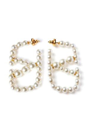 Valentino Garavani boucles d'oreilles à perle VLogo Signature - Blanc