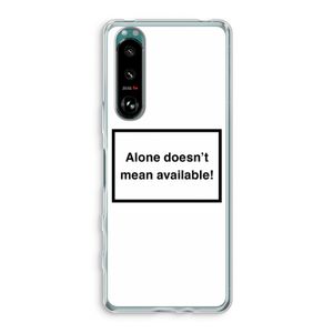 Alone: Sony Xperia 5 III Transparant Hoesje