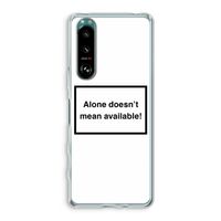 Alone: Sony Xperia 5 III Transparant Hoesje