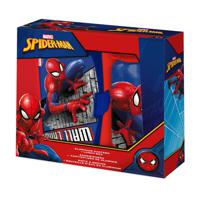 Marvel Spiderman lunchbox set voor kinderen - 2-delig - rood - aluminium/kunststof    -