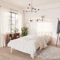 Bedframe massief grenenhout zwart 75x190 cm