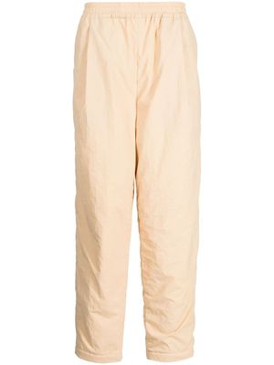 Yoshiokubo pantalon droit à taille élastiquée - Marron