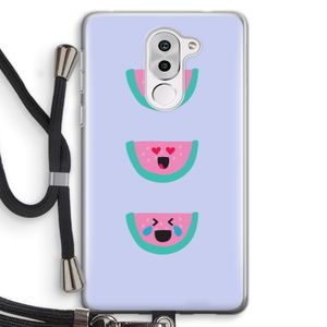 Smiley watermeloen: Honor 6X Transparant Hoesje met koord