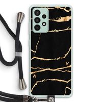 Gouden marmer: Samsung Galaxy A52s 5G Transparant Hoesje met koord