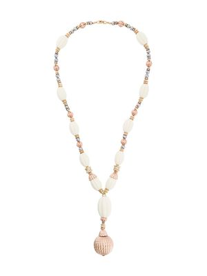 Christian Dior Pre-Owned collier à perles ovales (années 1980) - Blanc