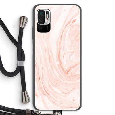 Peach bath: Xiaomi Redmi Note 10 5G Transparant Hoesje met koord