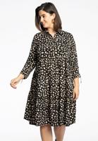 Yoek Jurk ruches STONES | Zwart | Maat 58/60