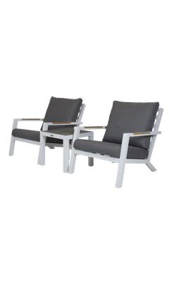 Qopps Ascon set 2 lounge stoelen met bijzettafel