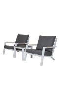 Qopps Ascon set 2 lounge stoelen met bijzettafel