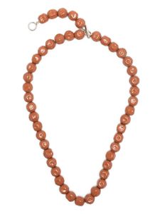 Jil Sander collier à perles - Marron