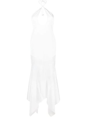 The Attico robe longue Saskia à dos ouvert - Blanc