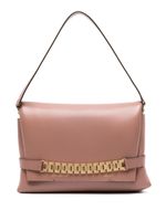 Victoria Beckham sac porté épaule en cuir à détail de chaîne - Rose - thumbnail