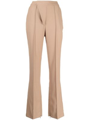 AMBUSH pantalon évasé à taille haute - Marron
