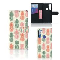 Motorola G8 Power | Book Cover | Ananas | Portemonnee hoesje Motorola G8 Power | Book Cover | Ananas | Portemonnee hoesje