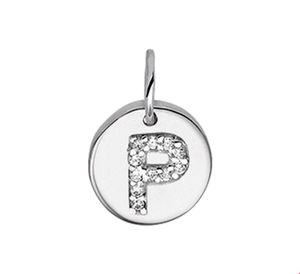 TFT Bedel Letter P Zirkonia Zilver