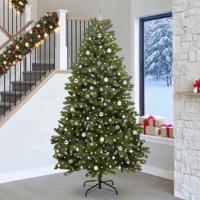 VidaXL Kunstkerstboom met 300 led groen 270 cm pvc en metaal