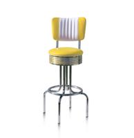 Bel Air Retro Barkruk BS-28CB Geel 77 cm