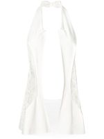 Yohji Yamamoto Pre-Owned gilet à empiècement en dentelle - Blanc - thumbnail