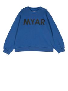 MYAR KIDS sweat à logo imprimé - Bleu