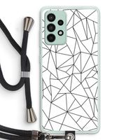 Geometrische lijnen zwart: Samsung Galaxy A52s 5G Transparant Hoesje met koord