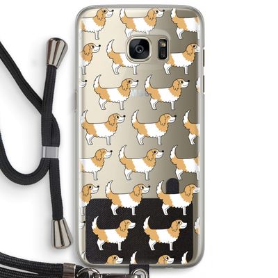 Doggy: Samsung Galaxy S7 Edge Transparant Hoesje met koord