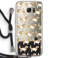 Doggy: Samsung Galaxy S7 Edge Transparant Hoesje met koord