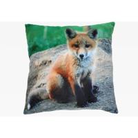Zacht Sierkussen - vossenprint - 35 x 35 cm - polyester - dierenkussen