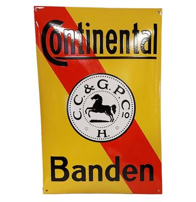 Continental Banden Emaille Bord - 60 x 40cm
