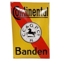 Continental Banden Emaille Bord - 60 x 40cm