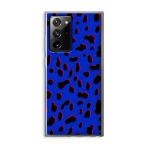 Blue Leopard: Samsung Galaxy Note 20 Ultra / Note 20 Ultra 5G Transparant Hoesje