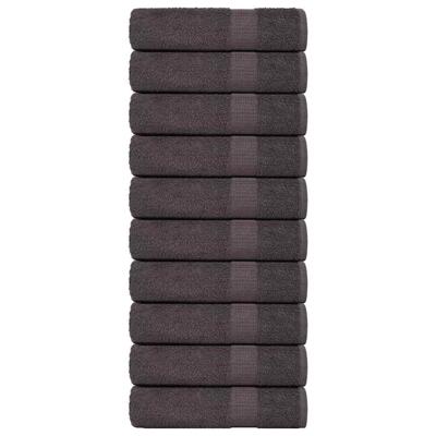 Handdoeken 10st 50x100 cm 360 g/m 100% katoen antracietkleurig