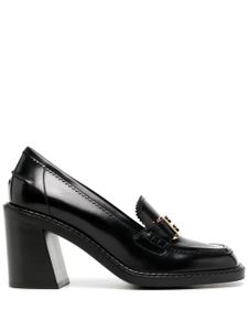 Bally escarpins Ellyayne 75mm en cuir à bout carré - Noir