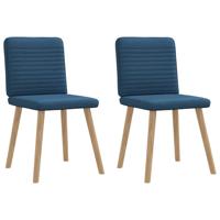 Eetkamerstoelen 2 st stof blauw