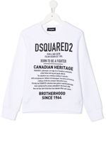 DSQUARED2 KIDS sweat à logo imprimé - Blanc