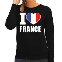 I love France sweater / trui zwart voor dames - thumbnail