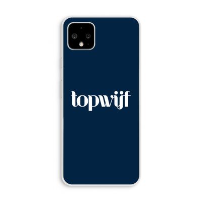 Topwijf Navy: Pixel 4 XL Transparant Hoesje