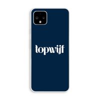 Topwijf Navy: Pixel 4 XL Transparant Hoesje
