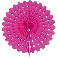 Decoratie versiering waaier - fuchsia roze - Dia 45 cm - feestartikelen - ophangen - kamer versieren