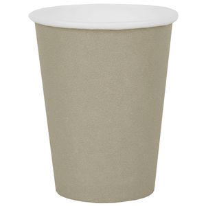 Santex feest bekertjes - 10x - taupe - papier/karton - 270 ml - Feestbekertjes