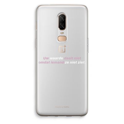 uw waarde daalt niet: OnePlus 6 Transparant Hoesje