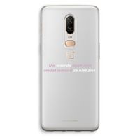 uw waarde daalt niet: OnePlus 6 Transparant Hoesje