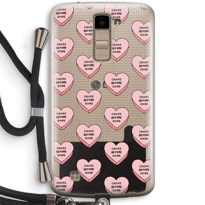 Chicks before dicks: LG K10 (2016) Transparant Hoesje met koord