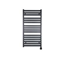 Electrische Wifi Radiator Sanicare HVP Carini Moda 120x60 cm Mat Zwart Met Thermostaat Zwart Rechtsonder