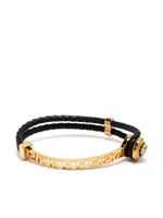 Versace bracelet Greca en cuir tressé - Or