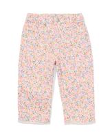 HEMA Babybroek loose fit bloemen ecru (ecru)