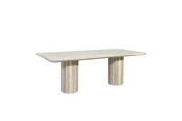 Eettafel Nebula grijs 225 faux travertine